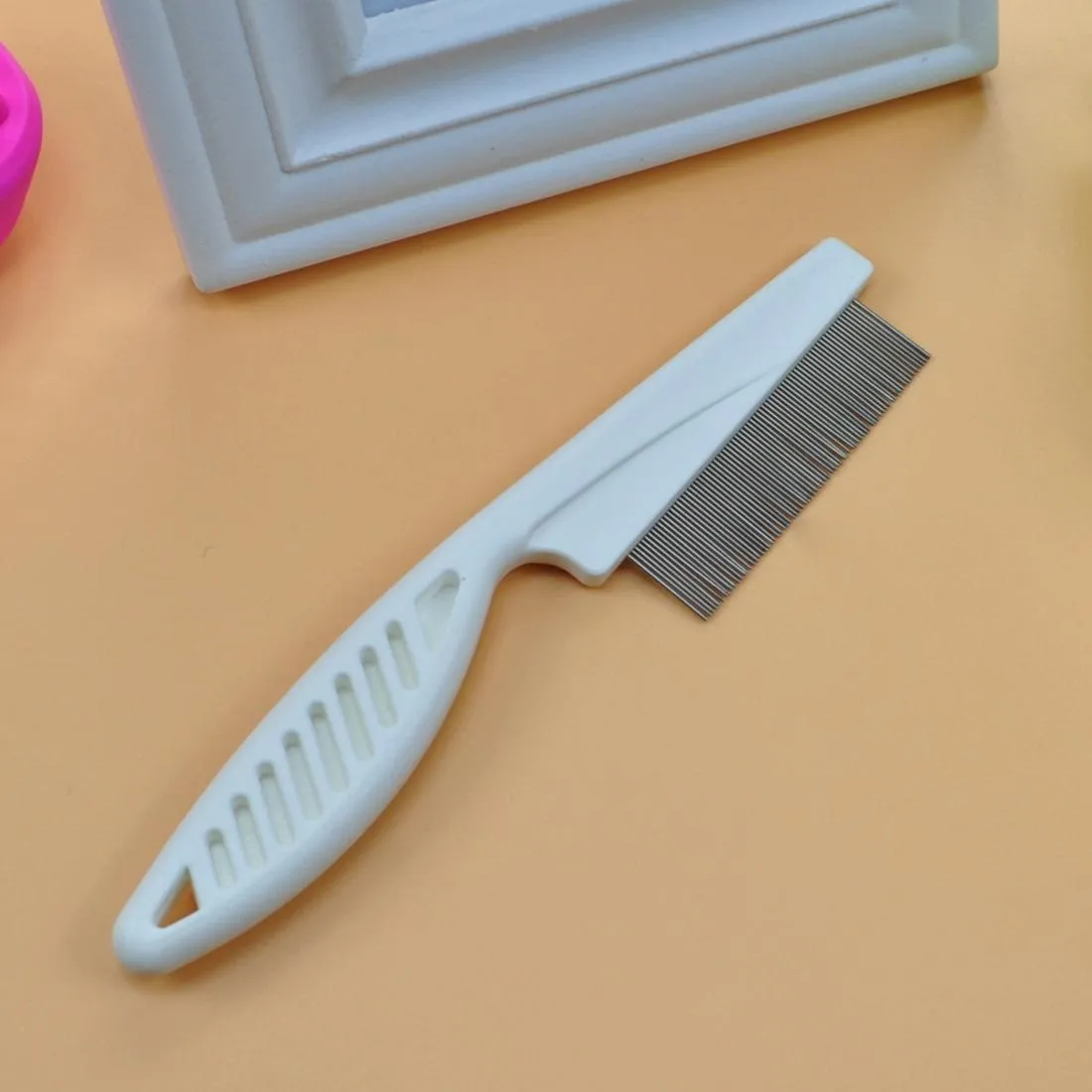 5 Piece Pet Combs For Flea Removal Fine Toothed Stainless Steel 18.5Cm