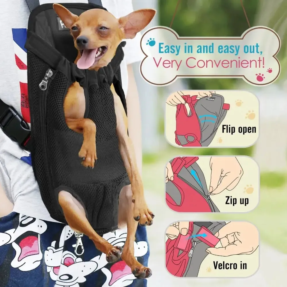 6 Colors Adjustable Breathable Kangaroo Carrying Travel Legs out Backpack for Dogs