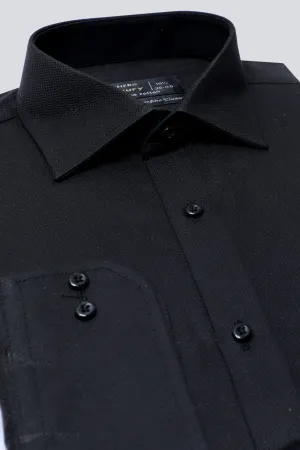 Black Self Formal Shirt