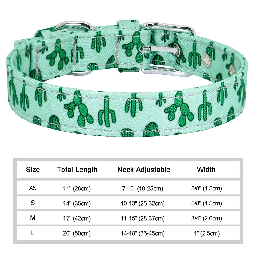 Bohemian Style Floral Dog Collar - Durable Nylon