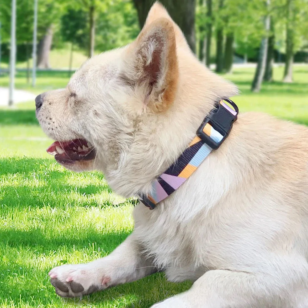 Bohemian Style Floral Dog Collar - Durable Nylon