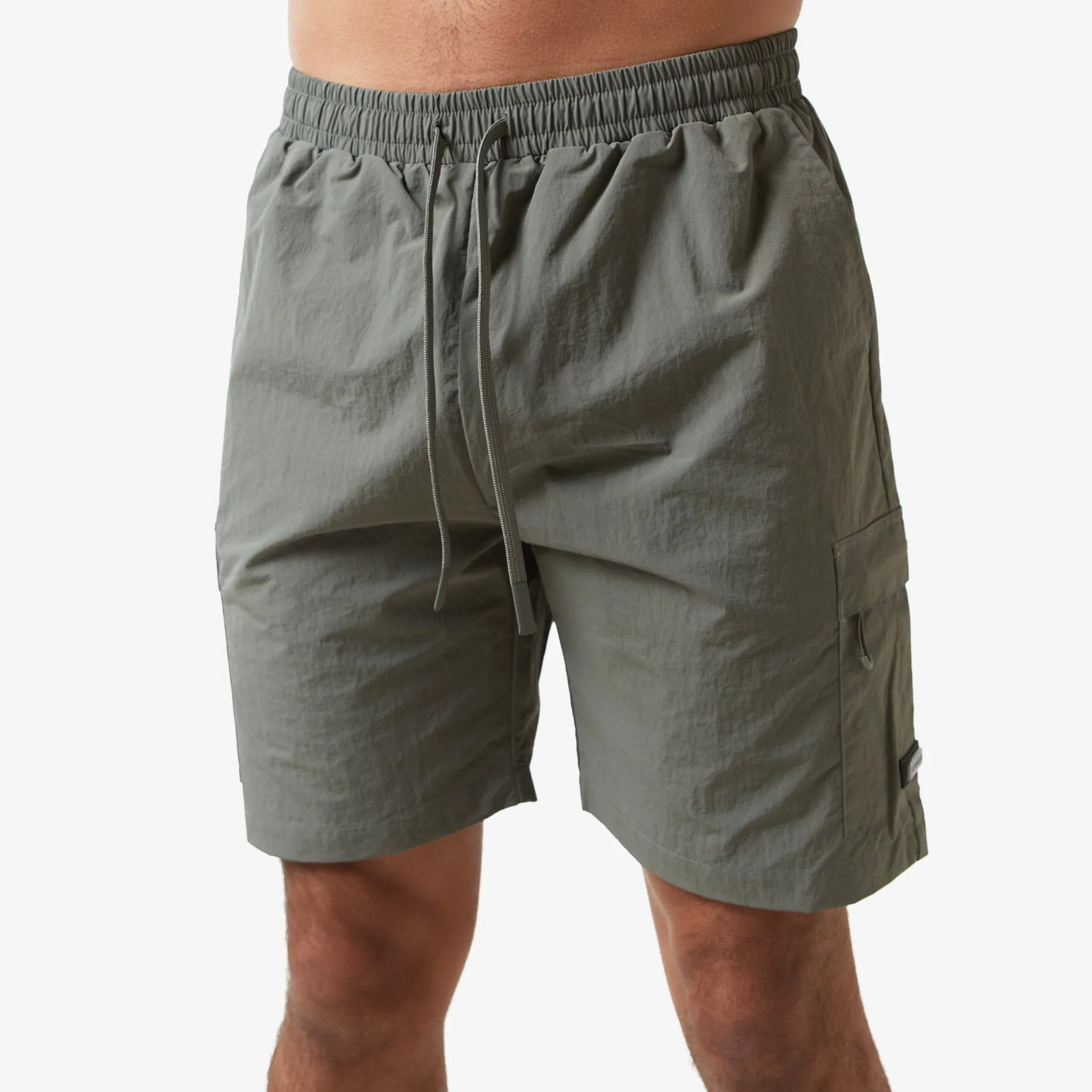 Crinkle Nylon Tech Twinset | Olive