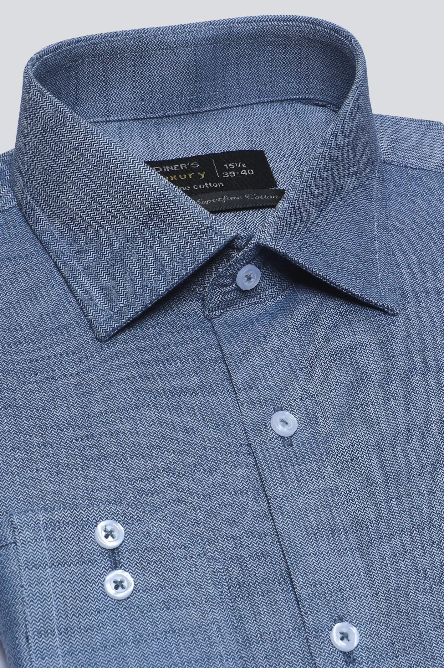 Dark Blue Texture Formal Shirt