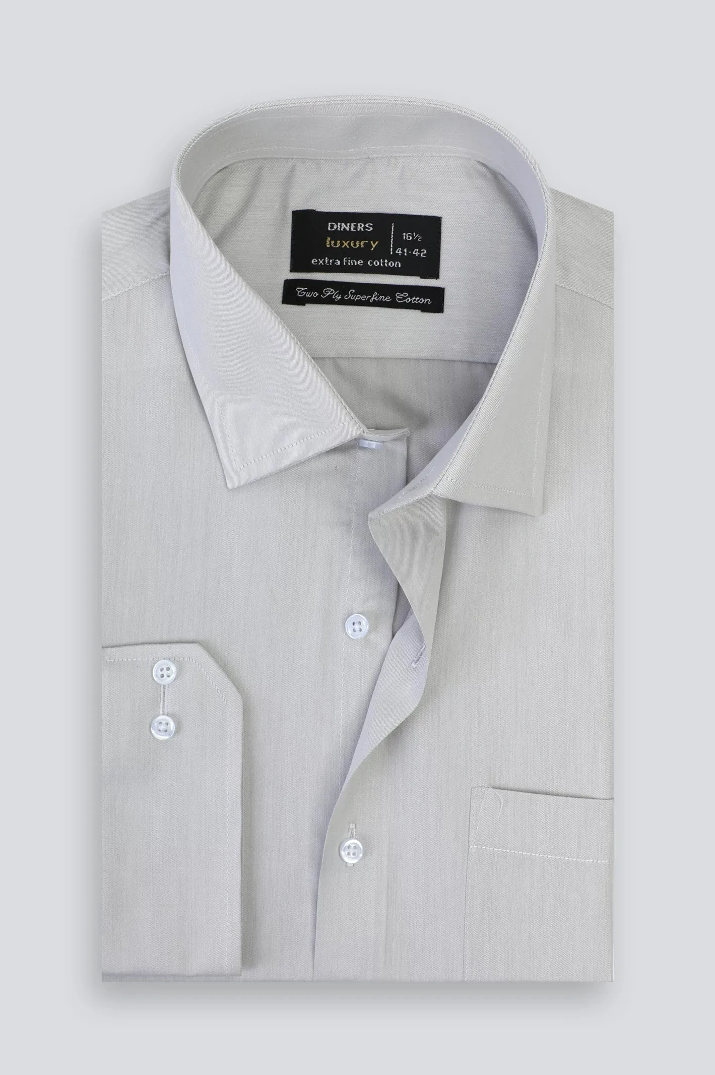Fawn Twill Textured Formal Shirt