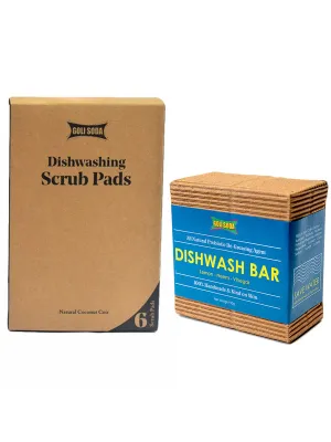 Goli Soda Coconut Coir Scrub And Probiotic Dishwash Bar Exclusive Combo