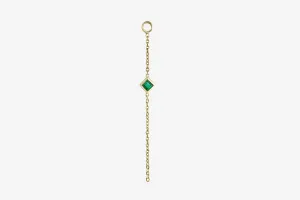 Metier 9k Gold Emerald Chain Plaque