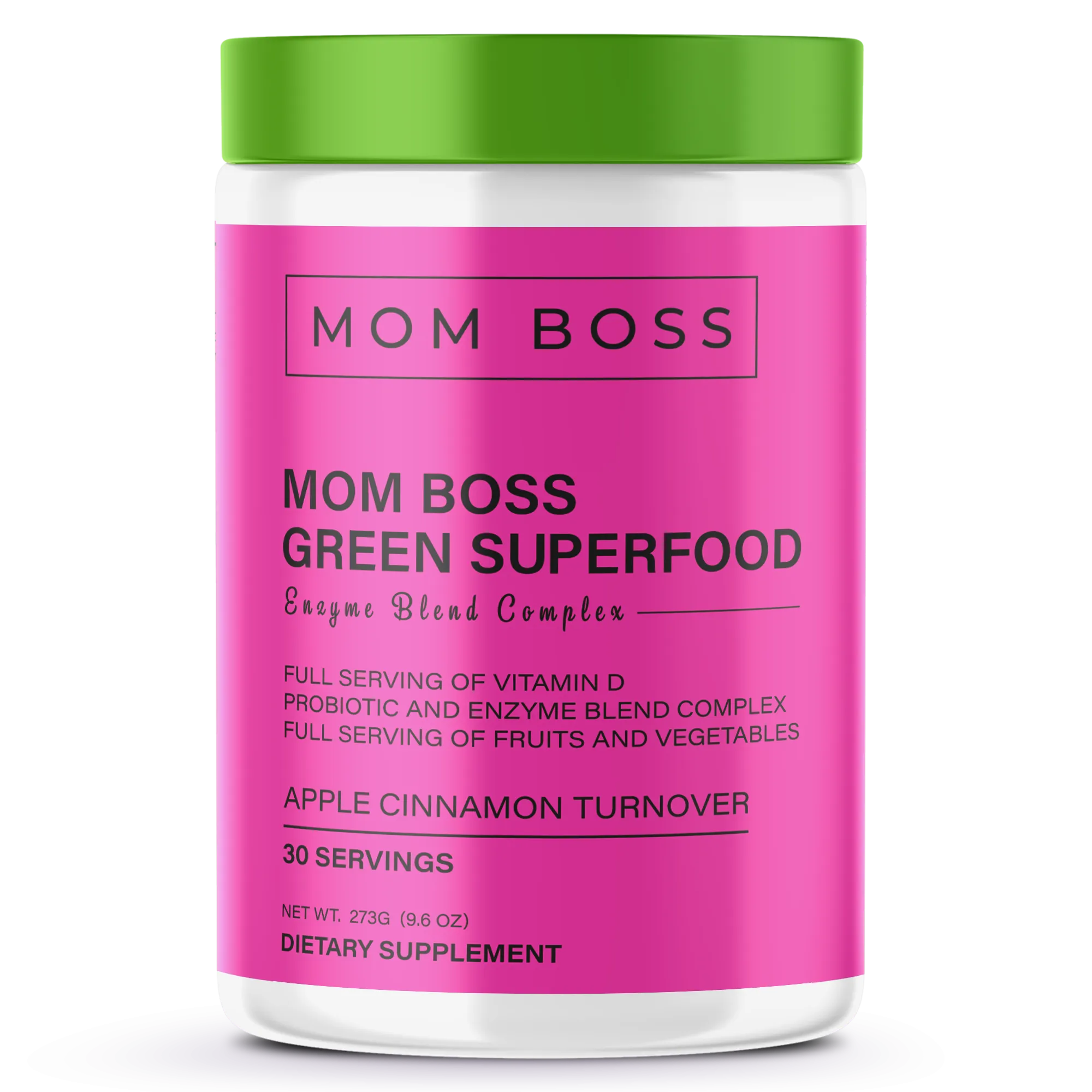 Mom Boss Green Super Food (apple cinnamon turnover)
