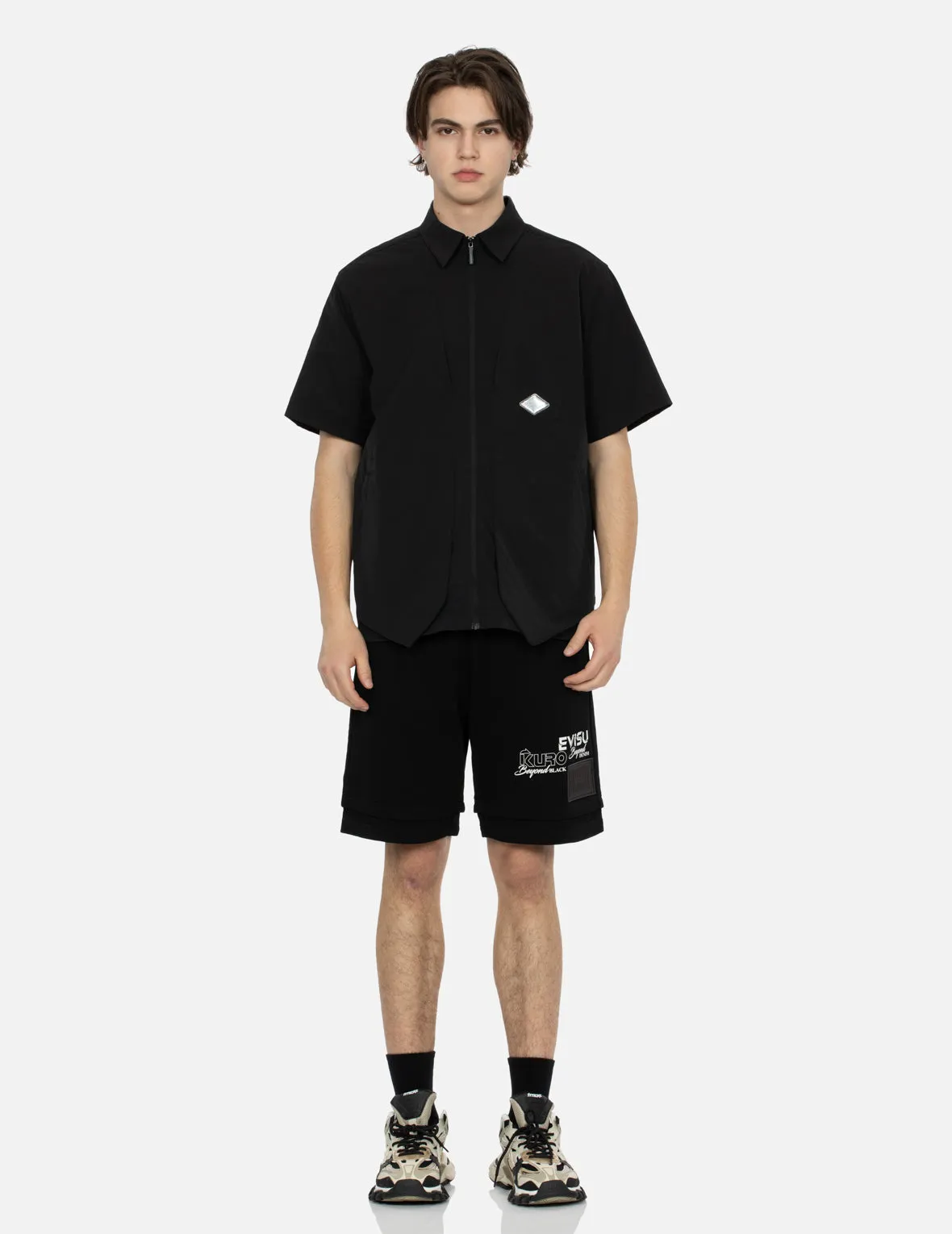 Multi Branding Regular Fit Layered Sweat Shorts