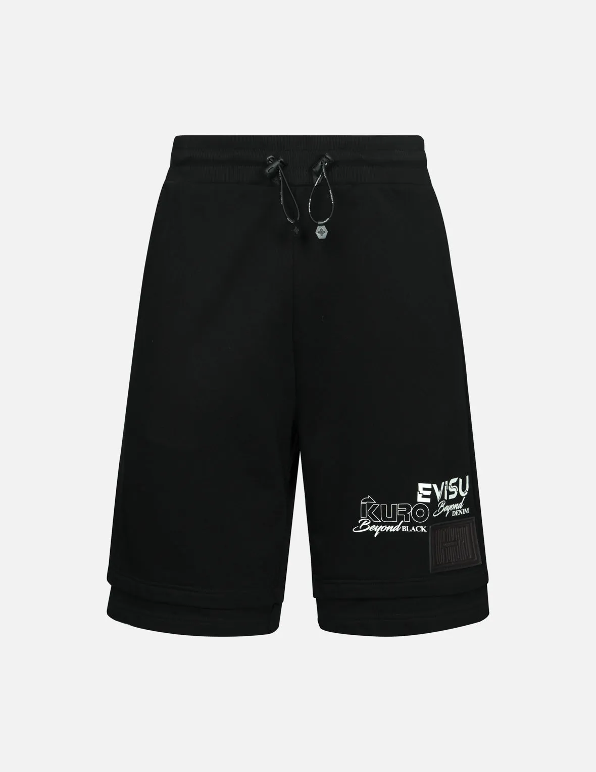 Multi Branding Regular Fit Layered Sweat Shorts