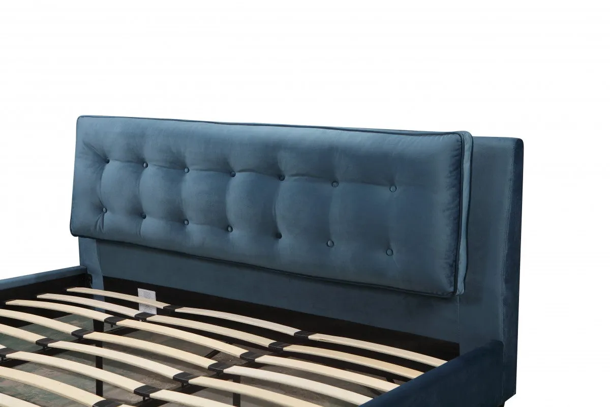 Teal Fabric Tufted Bed- Queen or King- Model #363QB
